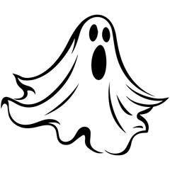 Halloween ghosts illustration design, flat Halloween ghosts element