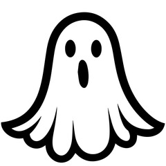 Halloween ghosts illustration design, flat Halloween ghosts element