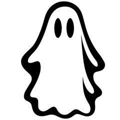 halloween ghosts illustration design, flat halloween ghosts element