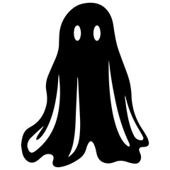 halloween ghosts illustration design, flat halloween ghosts element