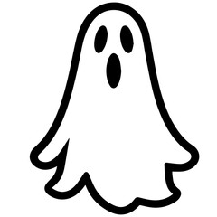 halloween ghosts illustration design, flat halloween ghosts element