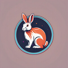 Rabbit illustration, detailed, vibrant colors