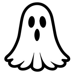 halloween ghosts illustration design, flat halloween ghosts element