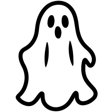 halloween ghosts illustration design, flat halloween ghosts element