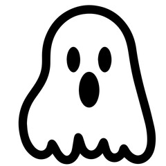 halloween ghosts illustration design, flat halloween ghosts element