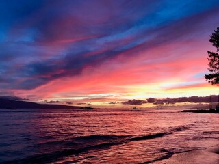 Serenity Unveiled - Sunset in Lahaina, Maui, Hawaii
