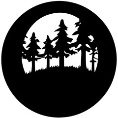 cemetery or graveyard. Silhouettes of gravestones