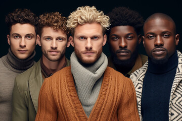 Captivating Diversity in Skincare: Portraits of Men with Unique Skin Tones