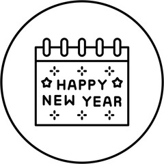 Happy New Year Icon