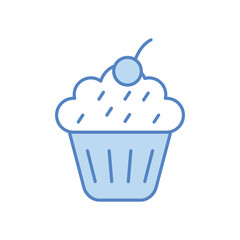 Cupcake icon, vector stock illustration.