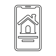 Online Real Estate Support Icon In Outline Style