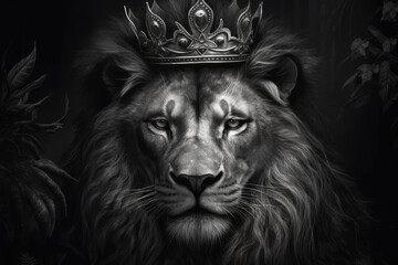 Lion Wearing a Crown