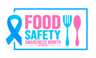 Fototapeta premium September is Food Safety Awareness Month background template. Holiday concept. background, banner, placard, card, and poster design template with text inscription and standard color. vector