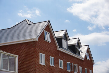 new housing development. newly constructed flats in the UK. Residential properties 