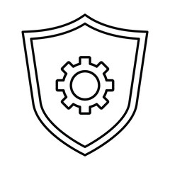 Security Configuration Icon In Outline Style