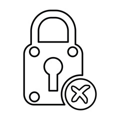 Remove Lock Icon In Outline Style