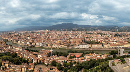 Fototapeta na wymiar Panoramic view of the city of Florence, Italy