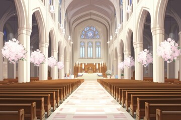 Fototapeta premium An old, wooden rural Christian church, a spiritual gathering place. (Generative AI)