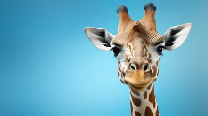 Elegante Giraffe vor hellem Hintergrund