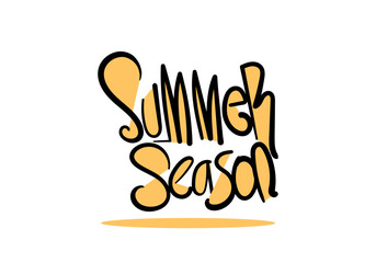 Obraz premium SUMMER SEASON word typography template design