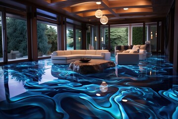 3d floor made of epoxy resin.