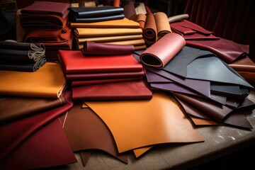 various types of leather with care labels - Powered by Adobe