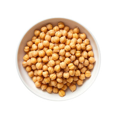 Bowl of Chickpeas Isolated on a Transparent Background