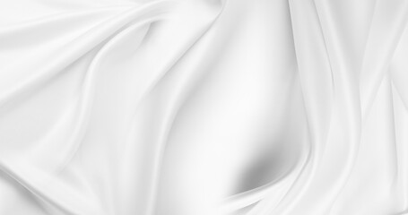 Obraz premium White silk fabric