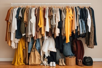 clothes sorted by color and style