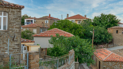 Tepekoy (Agridia) is a famous historical Greek village in Gokceada (Imbros) island, North Aegean village. Gokceada, Canakkale, Turkey