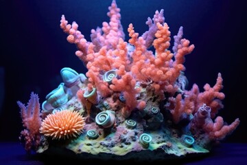time-lapse of coral polyps opening and closing at night