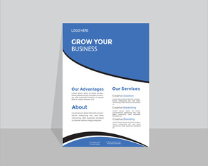 Modern Corporate Business Flyer or Leaflet or poster Design Template Vector
