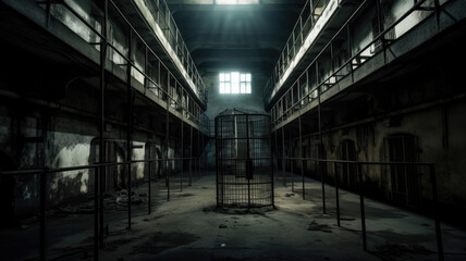 photo of prison. generative ai - obrazy, fototapety, plakaty
