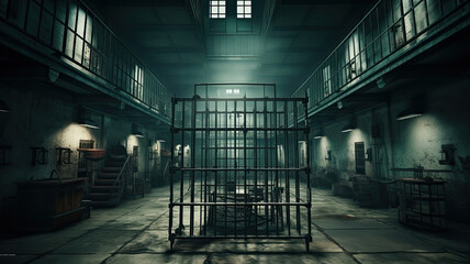 photo of prison. generative ai - obrazy, fototapety, plakaty