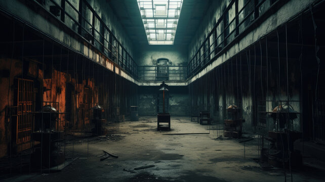 photo of prison  generative ai