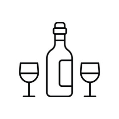 Wine icon, vector stock illustration.