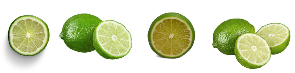 transparent Fresh and Ripe Limes Collection
