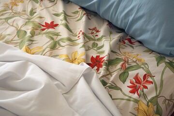 close-up of neatly tucked in bedsheet corner