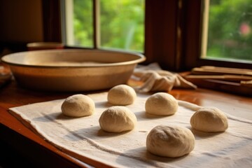 tortilla dough balls ready for rolling or pressing