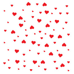 Love red hearts background