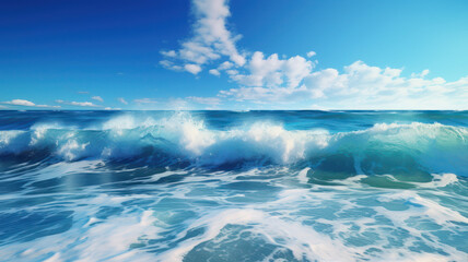 Serene Ocean Waves Background