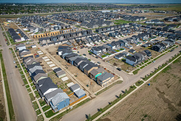Obraz premium Brighton Aerial in Saskatoon, Saskatchewan, Canada