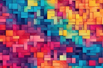 color gradient pixel pattern mosaic
