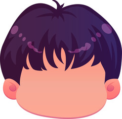 cute cartoon face kawaii boy