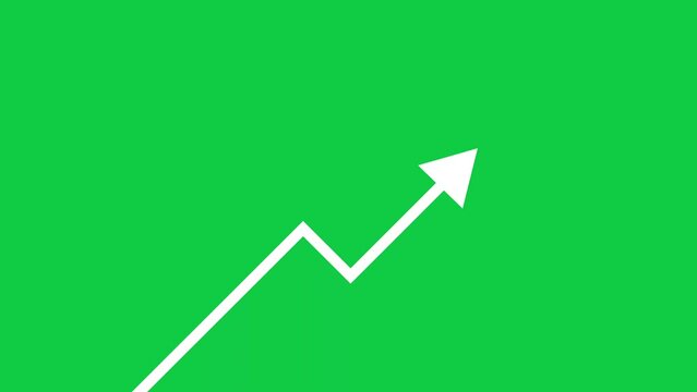 Bullish trend arrow climbing up in increments, zig zag arrow - 4k Stock Video