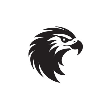 recommend clip art: Eagle in cartoon, doodle style. 2d illustration in logo, icon style. Black and white