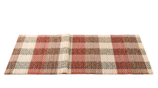 Bamboo mat, pad isolated on white background, texture
