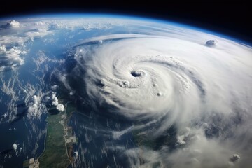 A tropical storm tornado hurricane cyclone - obrazy, fototapety, plakaty