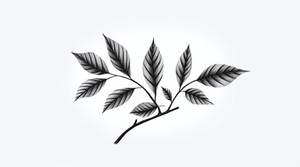 Fototapeta na wymiar silhouette of leaves, leaf, plant, nature, pattern, flower, autumn, illustration, leaves