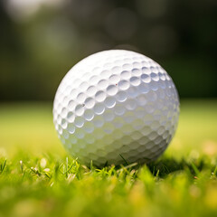 close up of golf ball on the green